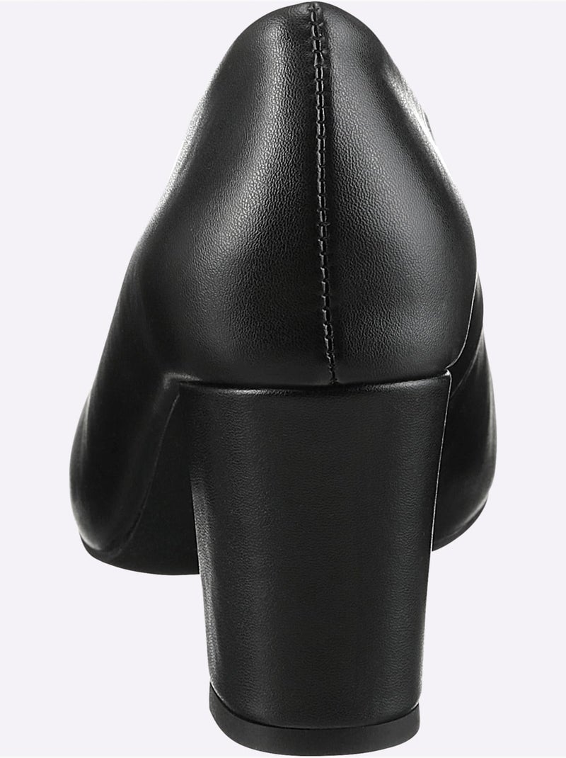 Escarpins Matière Synthétique Imitation Nappa - Taille Standard - Helline Noir - Kiabi