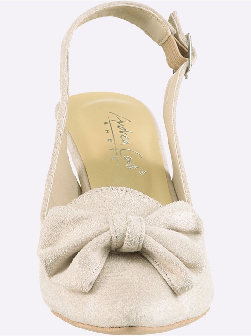 Escarpins Matière Textile Agréable à Porter - Taille Standard - Helline Crème - Kiabi
