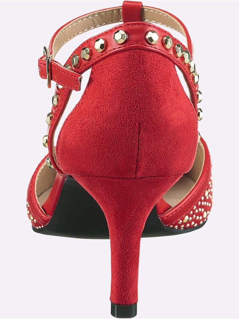 Escarpins Mélange De Qualité - Taille Standard - Helline Rouge - Kiabi