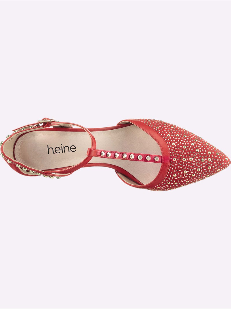 Escarpins Mélange De Qualité - Taille Standard - Helline Rouge - Kiabi