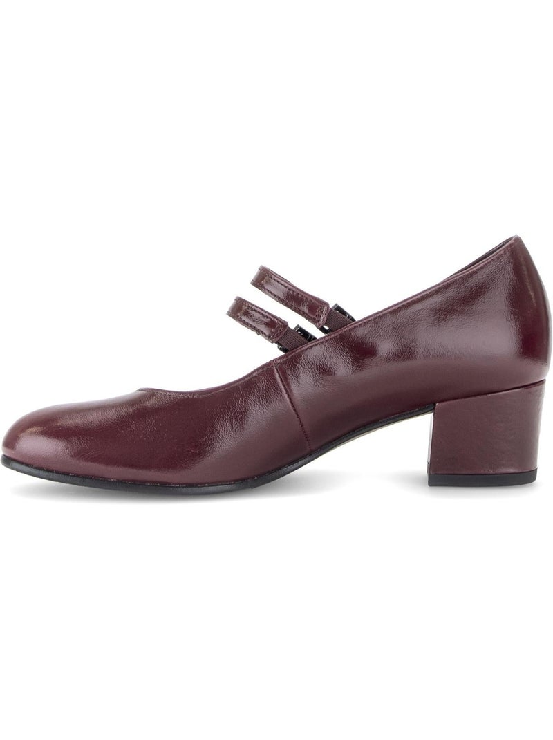 Escarpins merlot en cuir verni Rouge - Kiabi