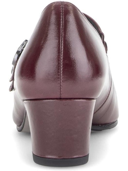 Escarpins merlot en cuir verni - Kiabi
