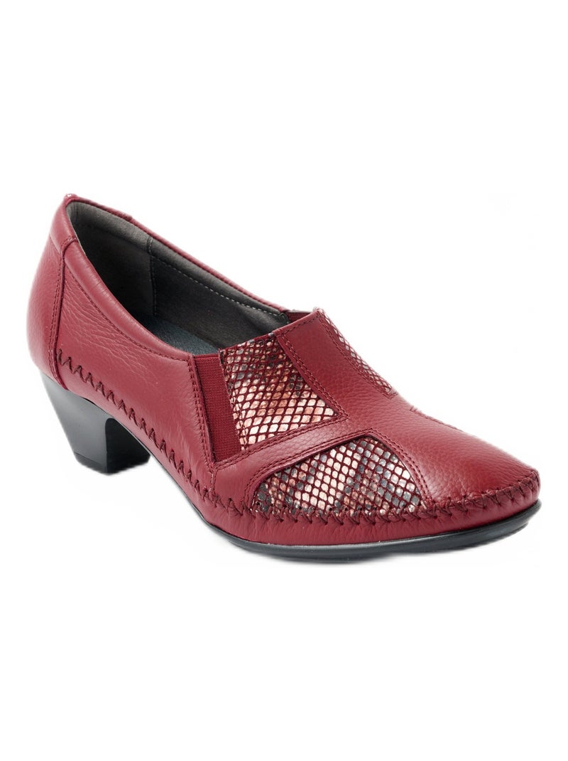 Escarpins montage intégral pieds sensibles Rouge bordeaux - Kiabi