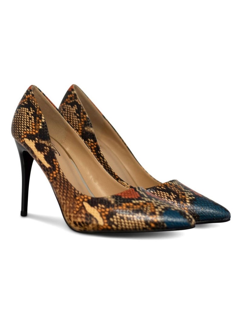 Escarpins motifs serpent Kebello Bleu - Kiabi