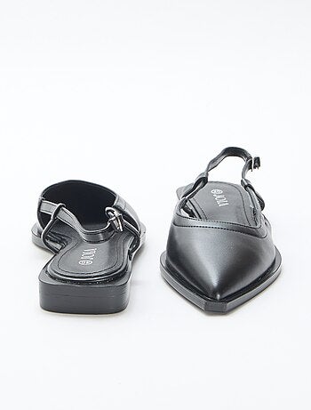 Escarpins ouverts à talon plat