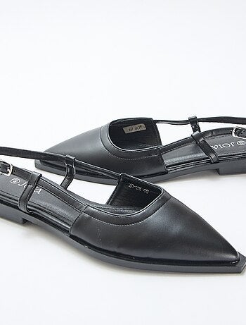 Escarpins ouverts à talon plat