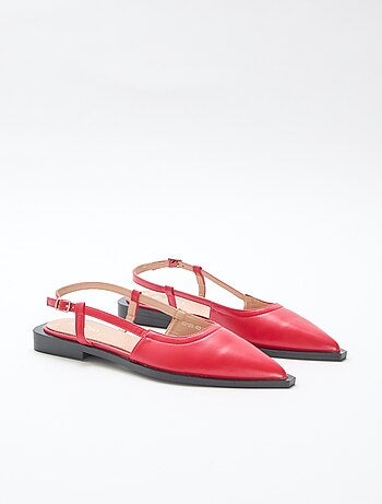 Escarpins ouverts à talon plat