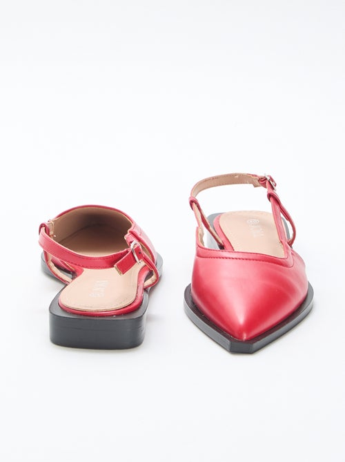 Escarpins ouverts à talon plat - Kiabi