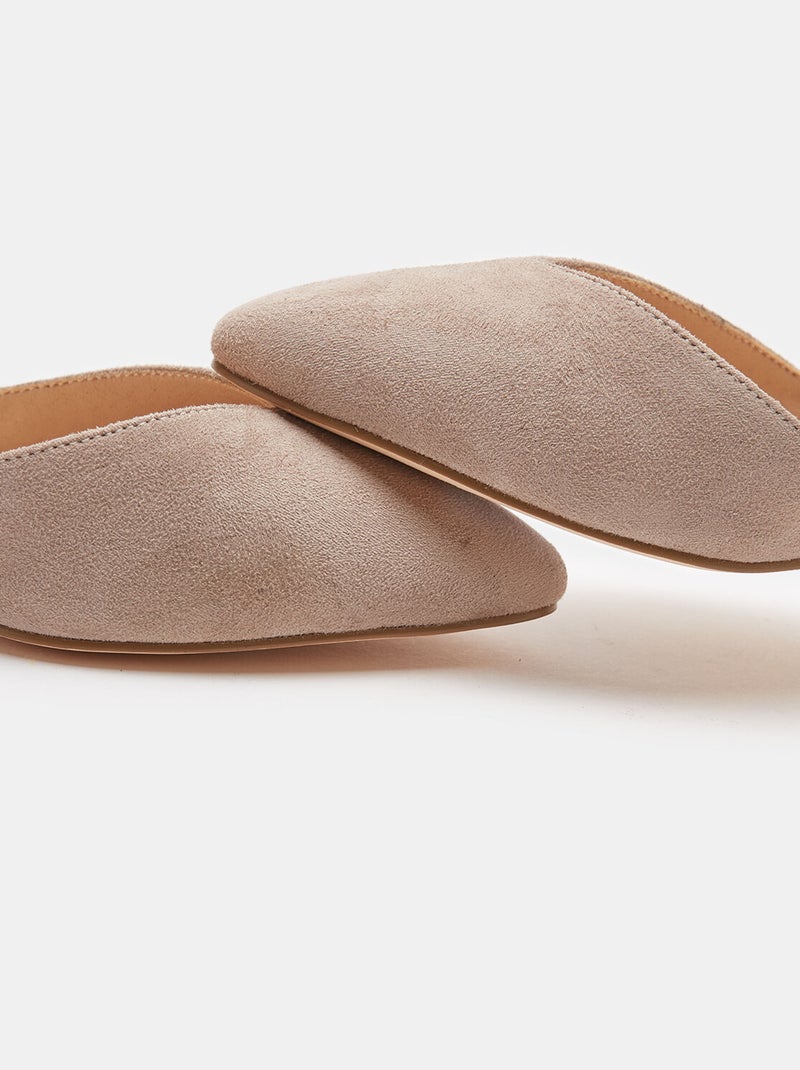 Escarpins pointus à talon carré BATA Beige - Kiabi