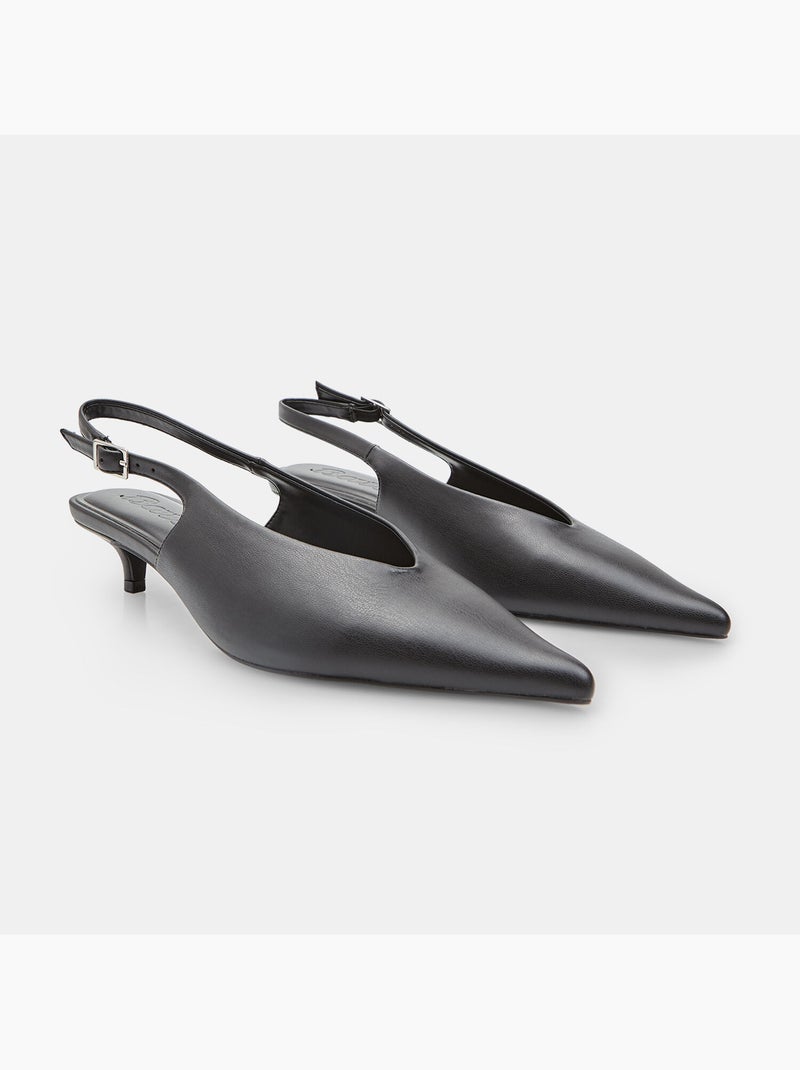 Escarpins slingback avec bride réglable Bata Noir - Kiabi