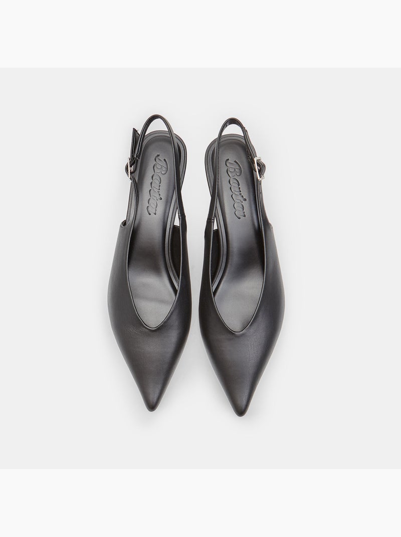 Escarpins slingback avec bride réglable Bata Noir - Kiabi