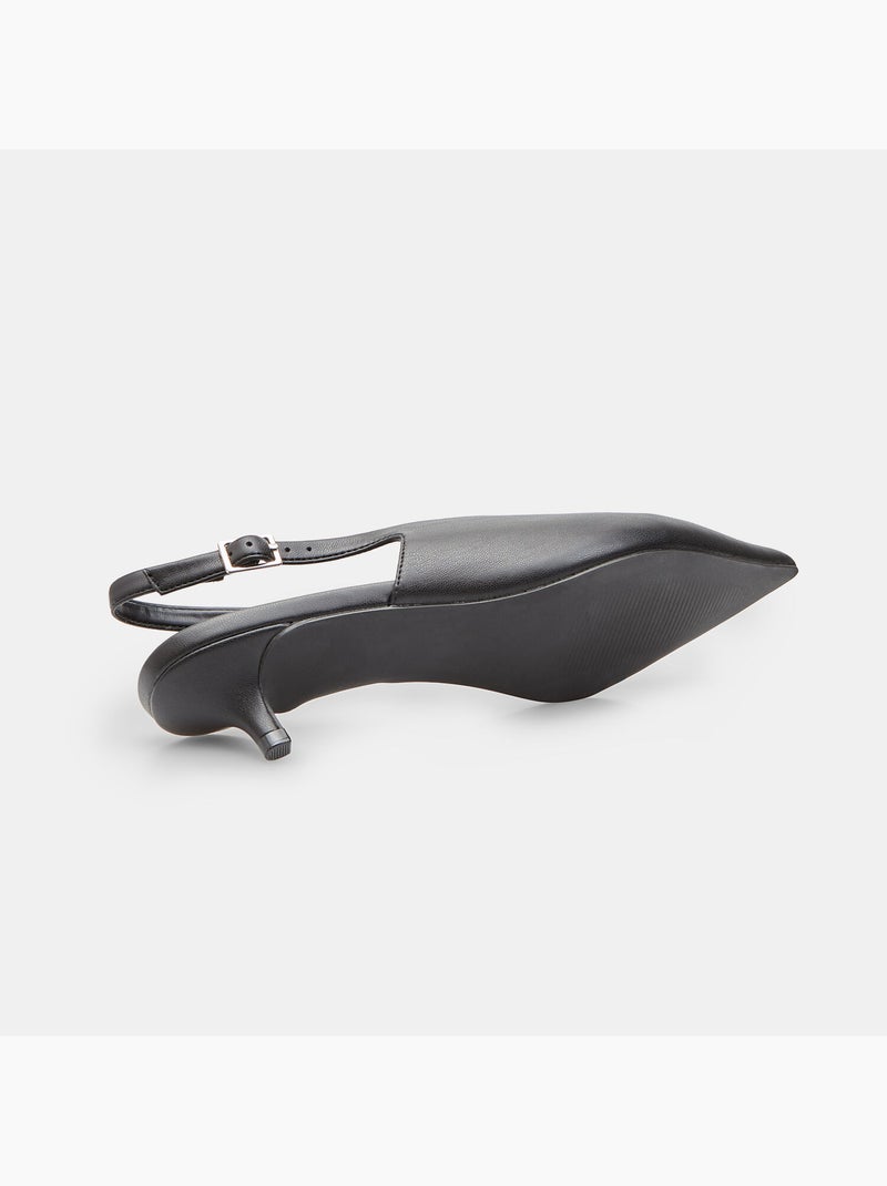 Escarpins slingback avec bride réglable Bata Noir - Kiabi
