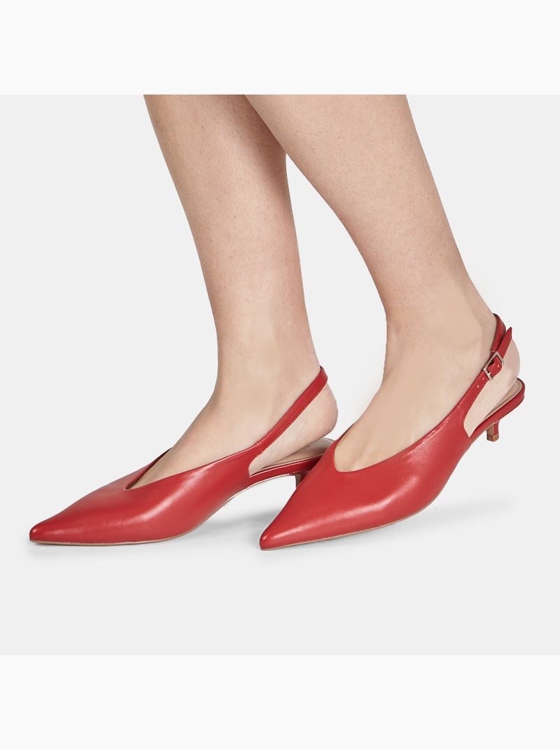 Escarpins slingback avec bride réglable Bata Rouge - Kiabi