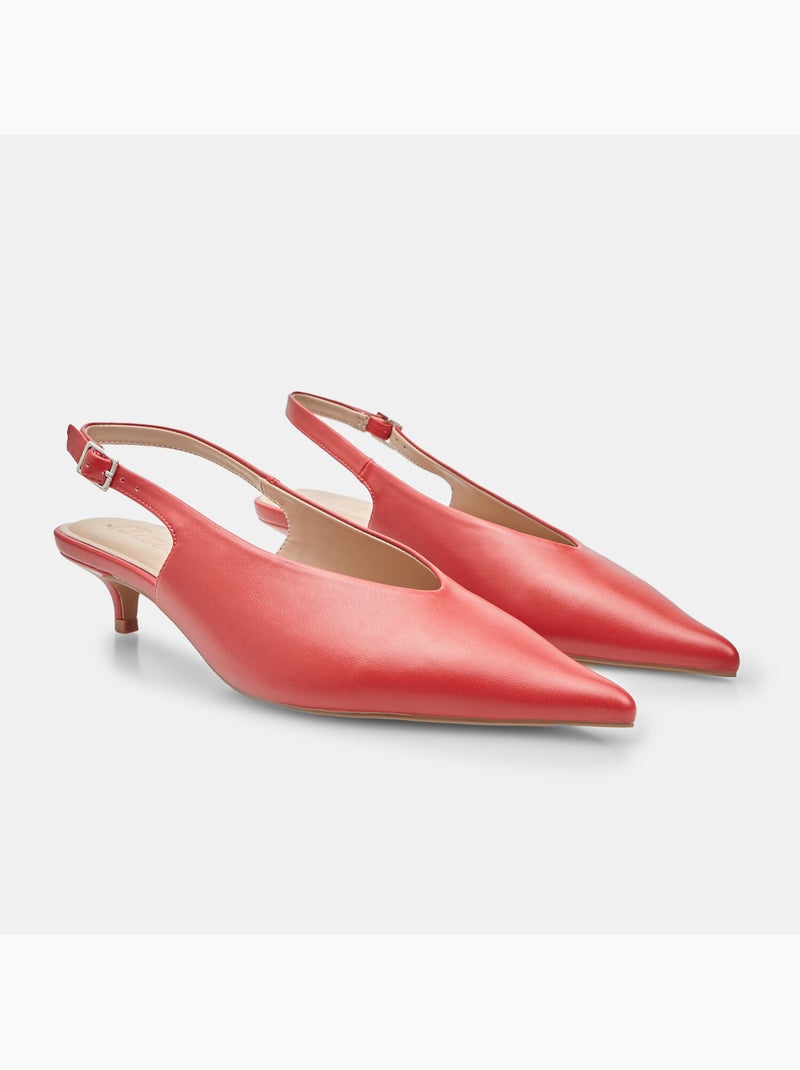 Escarpins slingback avec bride réglable Bata Rouge - Kiabi