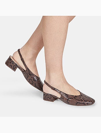 Escarpins slingback avec talon bloc
