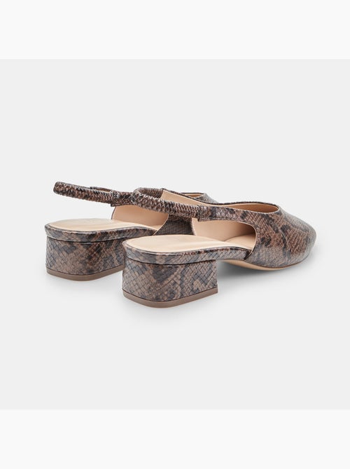 Escarpins slingback avec talon bloc - Kiabi