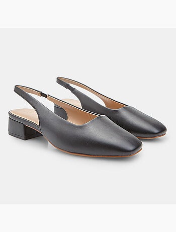 Escarpins slingback avec talon bloc