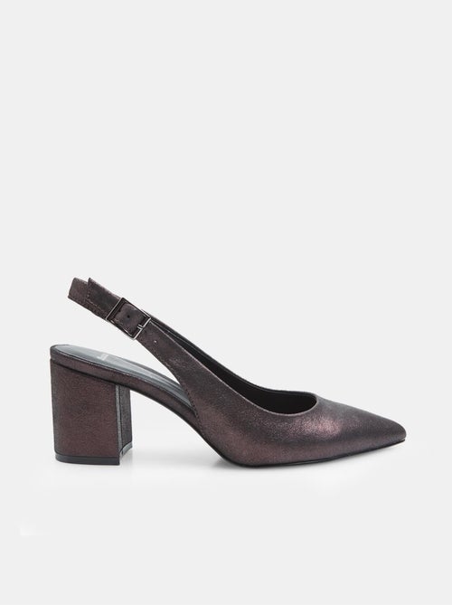 Escarpins Slingback en cuir BATA - Kiabi