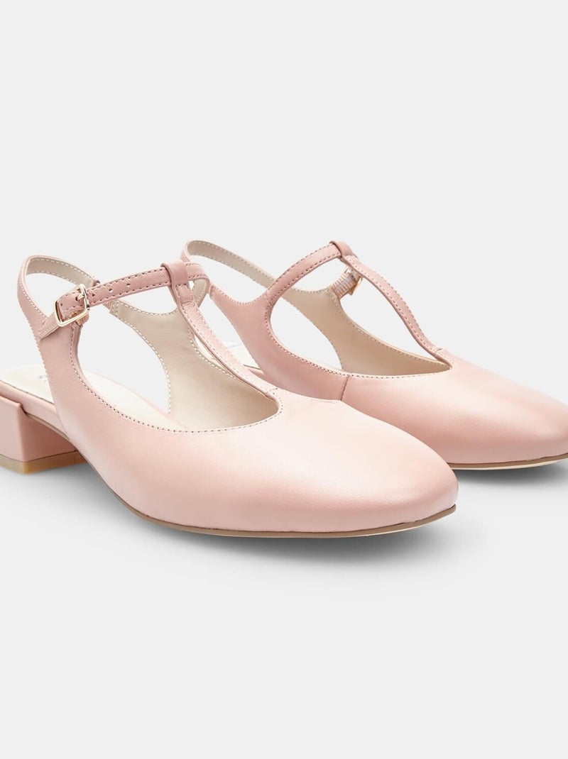 Escarpins slingback en cuir confortables  BATA Beige - Kiabi