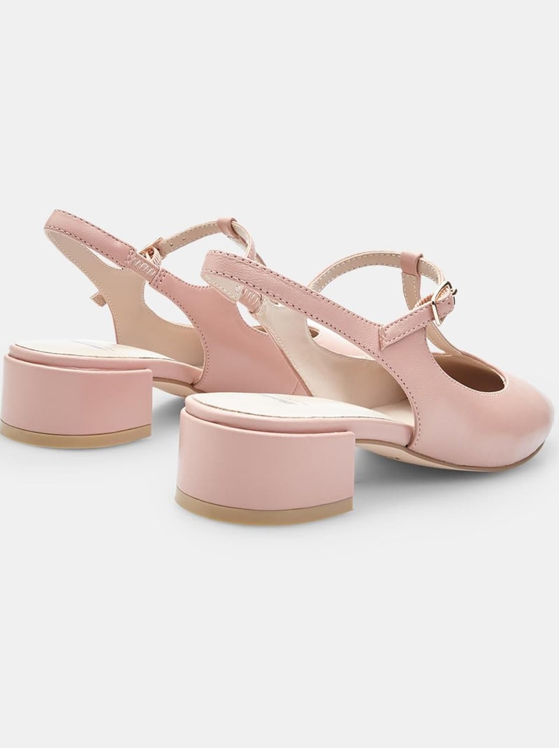 Escarpins slingback en cuir confortables  BATA Beige - Kiabi