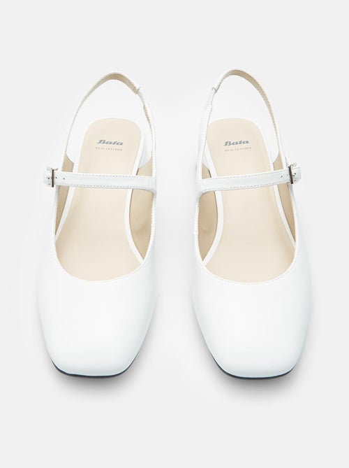 Escarpins slingback en cuir pour femme BATA - Kiabi