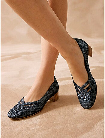 Escarpins tressés semelle confort