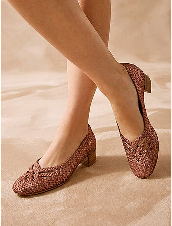 Escarpins tressés semelle confort