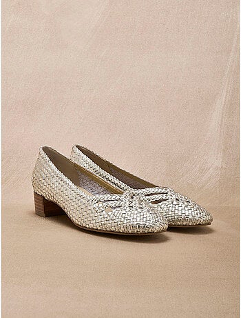 Escarpins tressés semelle confort