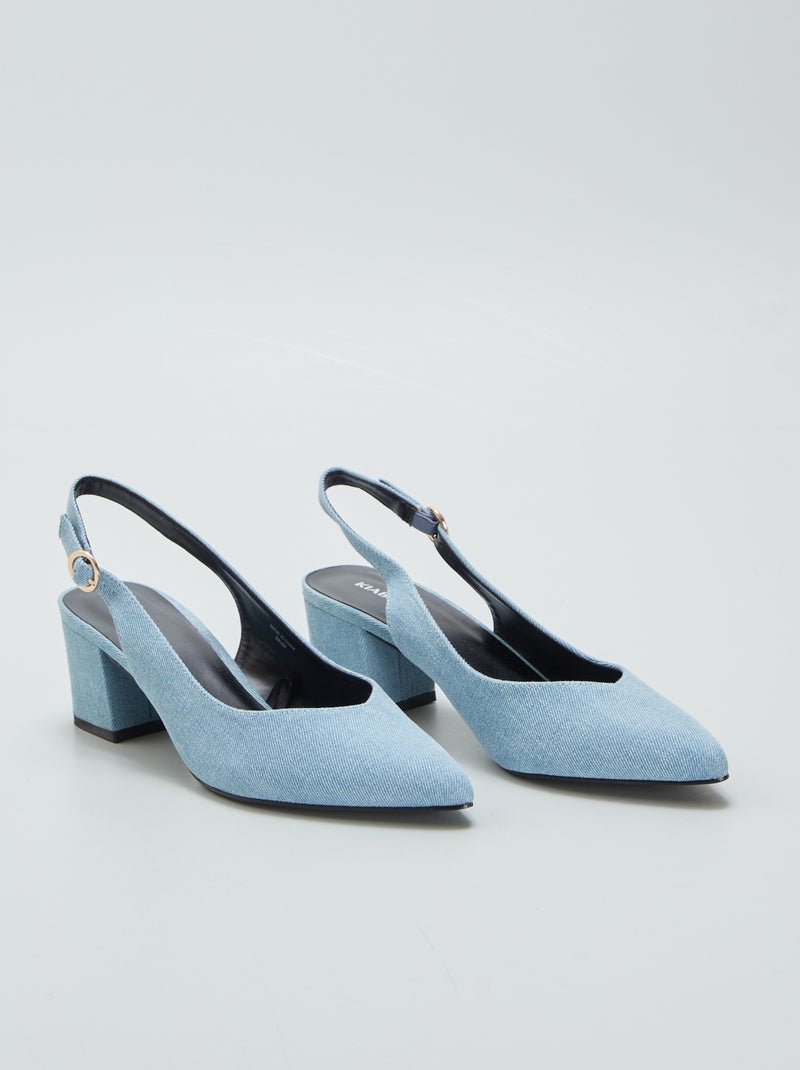 Escarpins unis Bleu - Kiabi