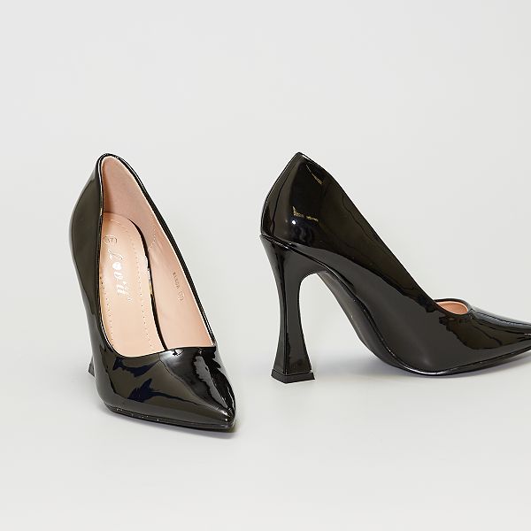 escarpins vernis noir femme