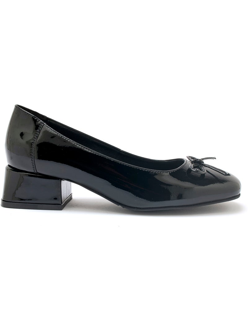 Escarpins vernis talon bloc - PEDICONFORT Noir - Kiabi
