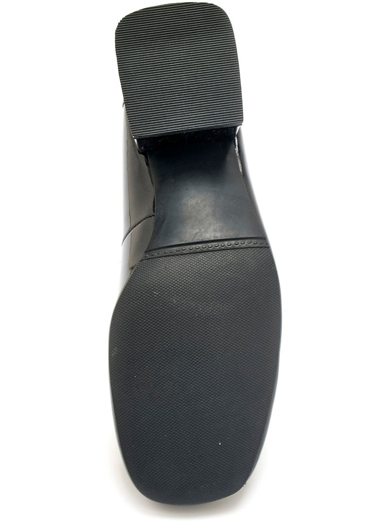 Escarpins vernis talon bloc - PEDICONFORT Noir - Kiabi