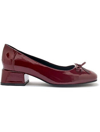 Escarpins vernis talon bloc
