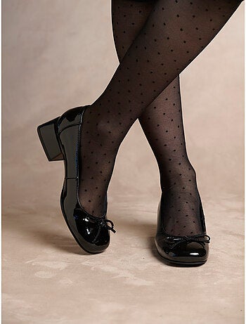 Escarpins vernis talon bloc