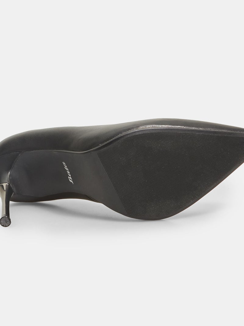 Escarpins wave avec talon aiguille argenté bata Noir - Kiabi