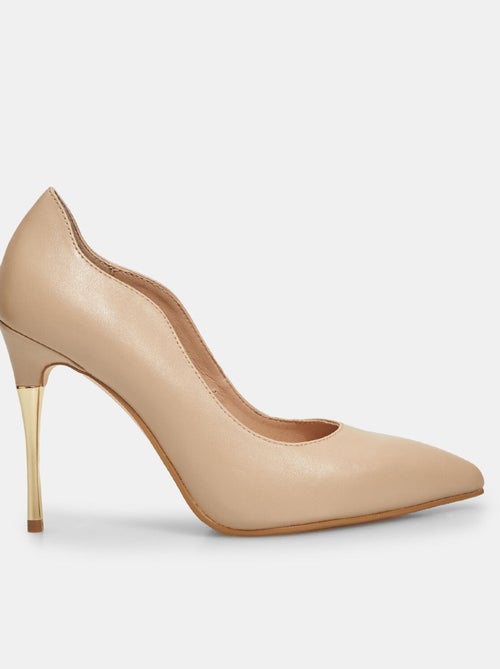 Escarpins wave avec talon aiguille doré BATA - Kiabi