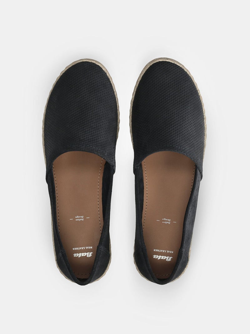 Espadrille en daim BATA Bleu - Kiabi