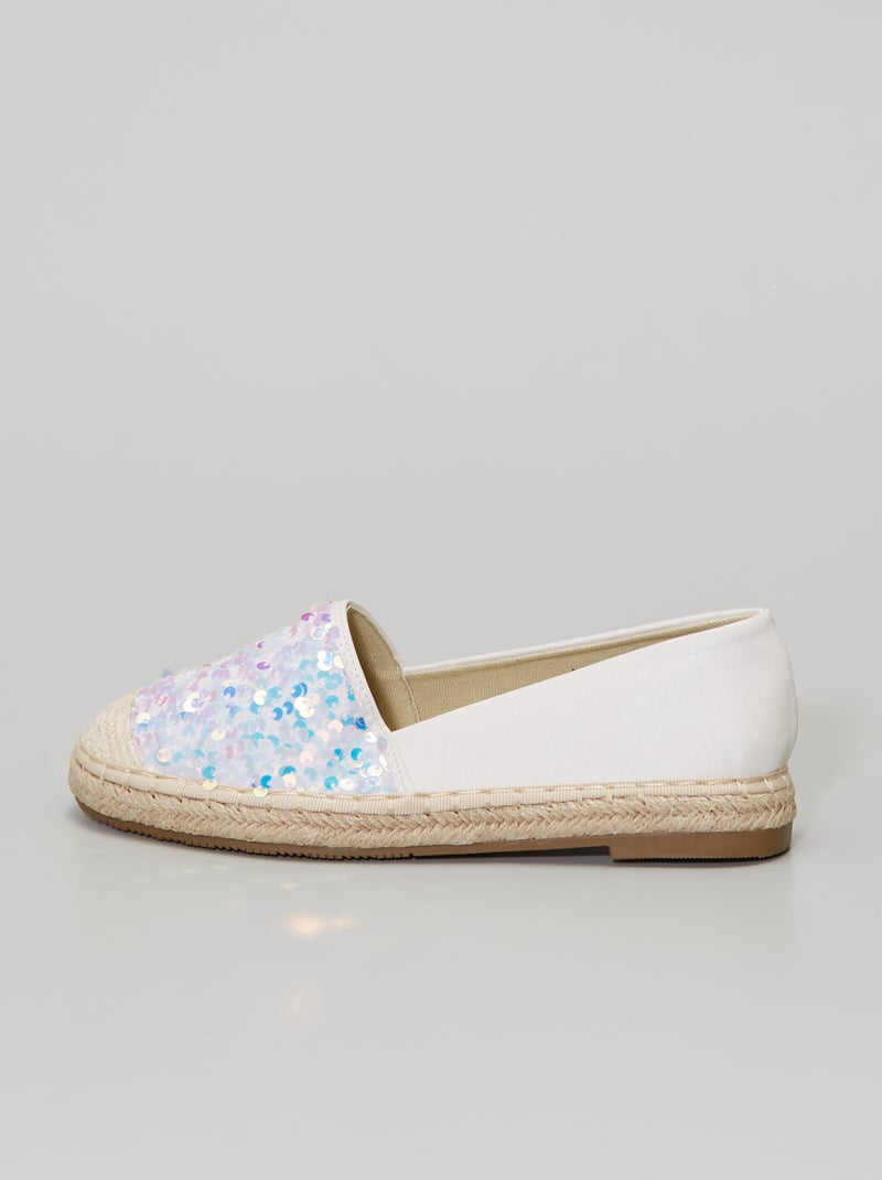Espadrille en simili blanc - Kiabi