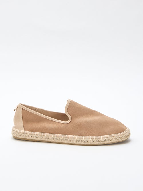Espadrille en suédine à semelle plate - Kiabi