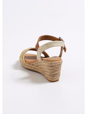 Espadrille fantaisie détails simili cuir - AFIBEL
