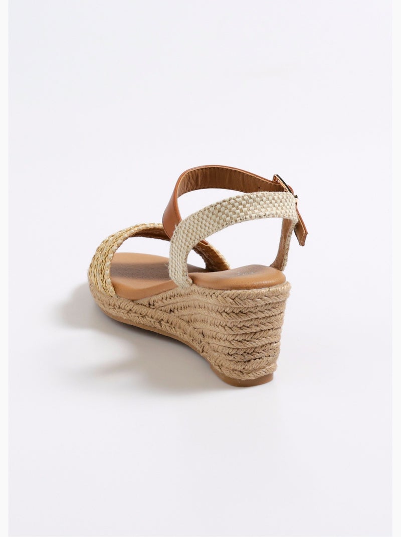 Espadrille fantaisie détails simili cuir - AFIBEL Beige - Kiabi