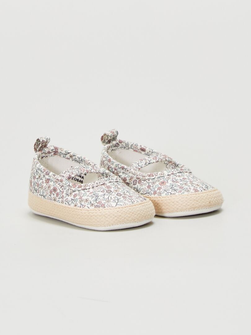 Espadrille imprimé 'fleuri' Blanc - Kiabi