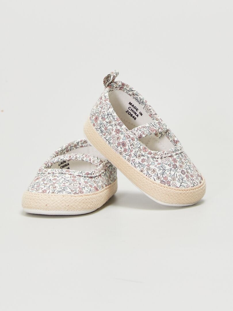 Espadrille imprimé 'fleuri' Blanc - Kiabi