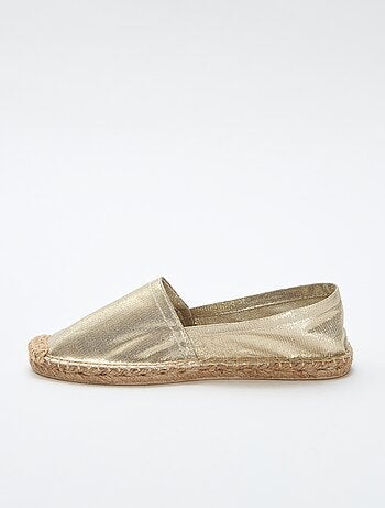 Espadrille plat dorée