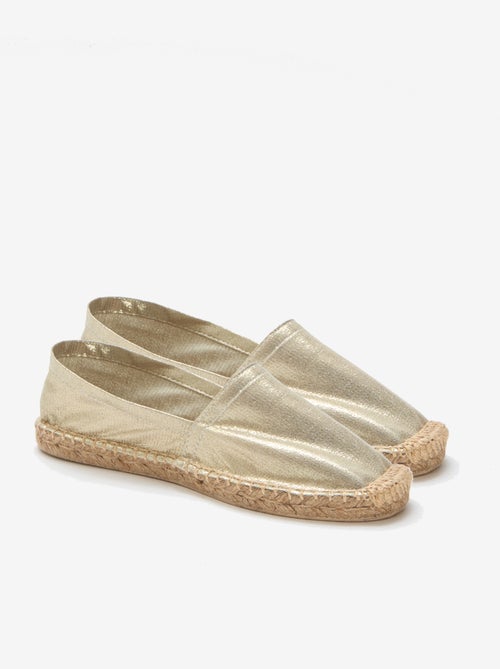 Espadrille plat dorée - Kiabi