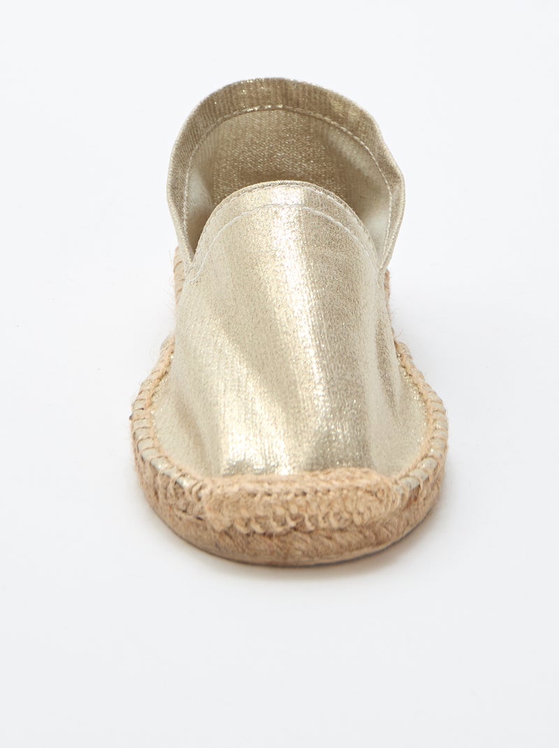 Espadrille plat dorée Jaune - Kiabi