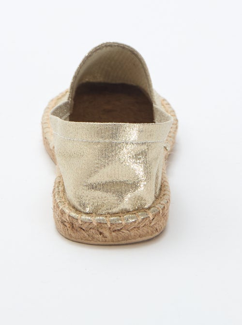 Espadrille plat dorée - Kiabi