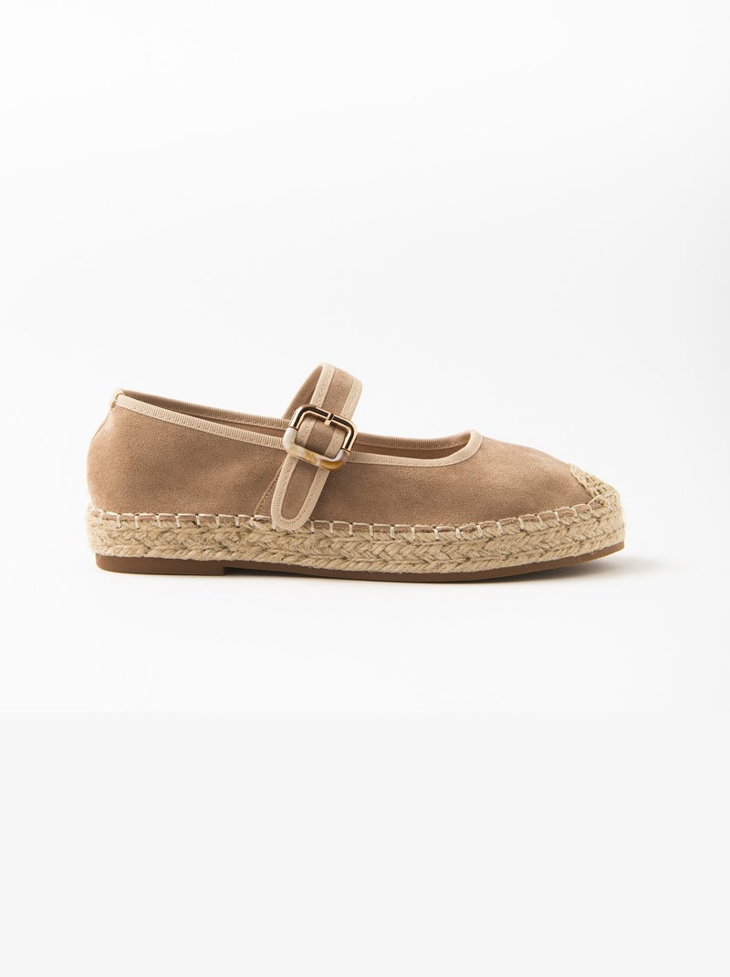Espadrilles à boucle semelle corde Beige - Kiabi