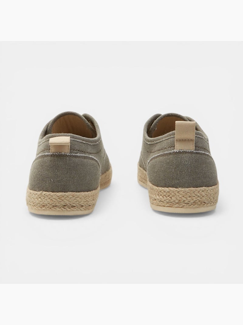 Espadrilles à lacets Bata Kaki - Kiabi