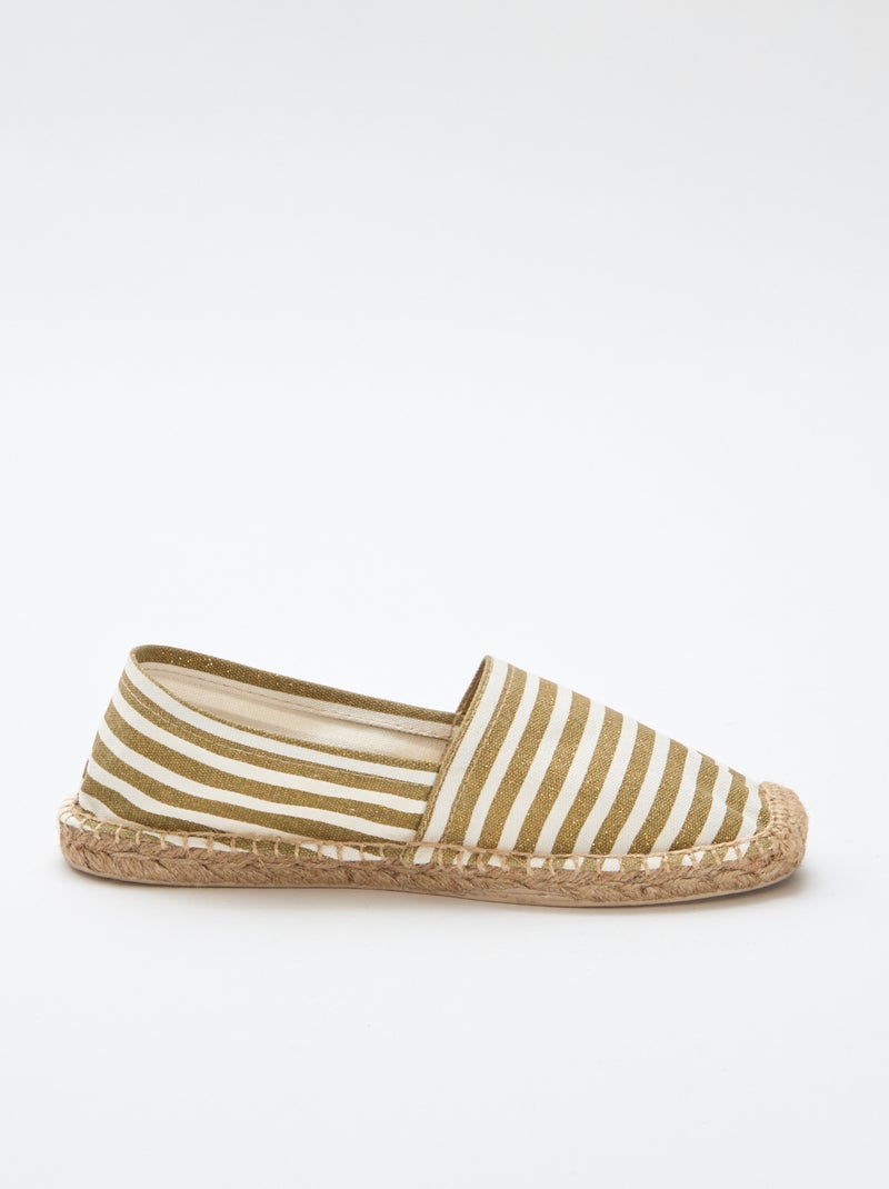 Espadrilles à motif imprimé Jaune - Kiabi